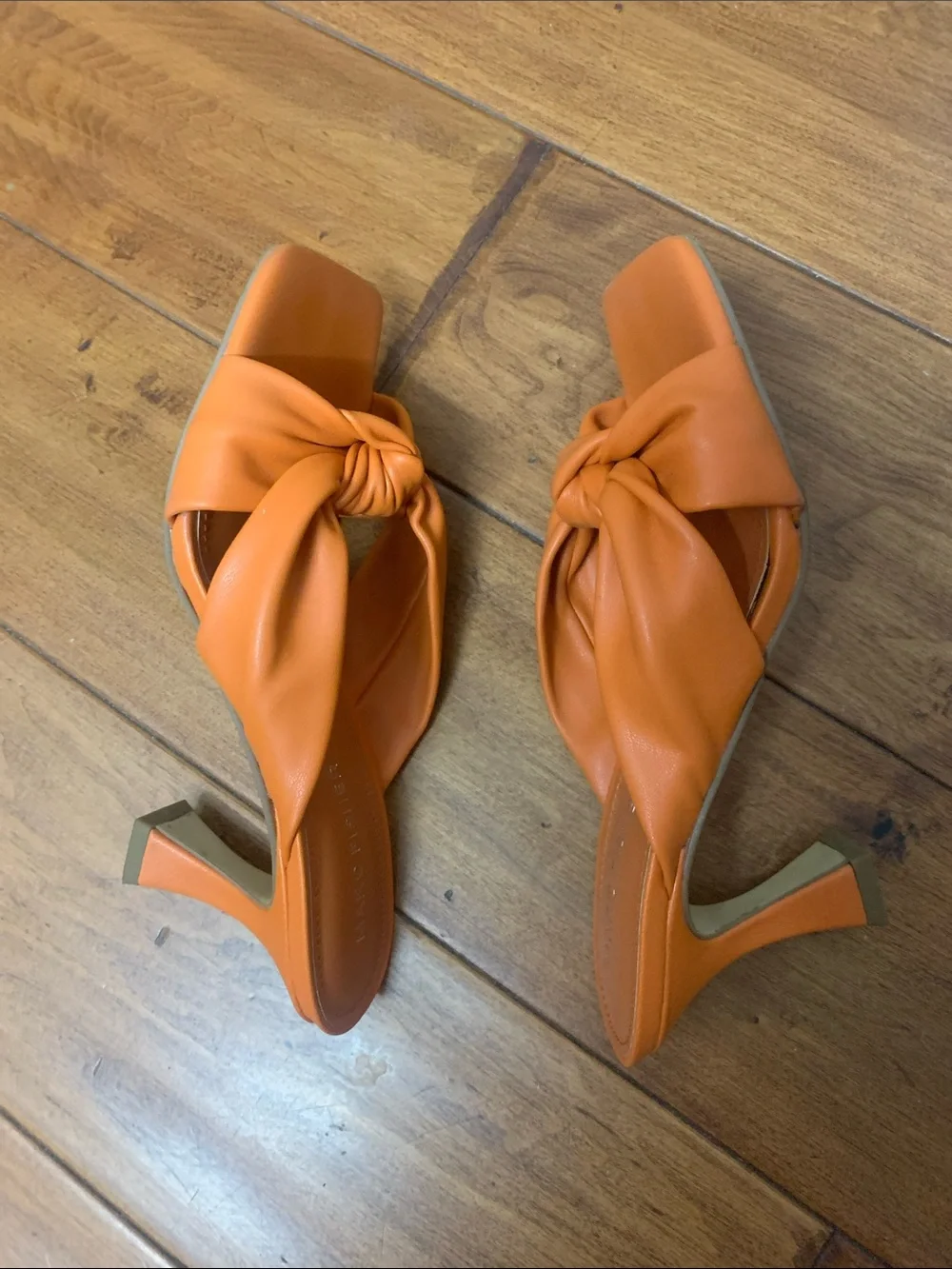 Marc Fisher Bright Orange Sandals Loreda Size 6 Preowned